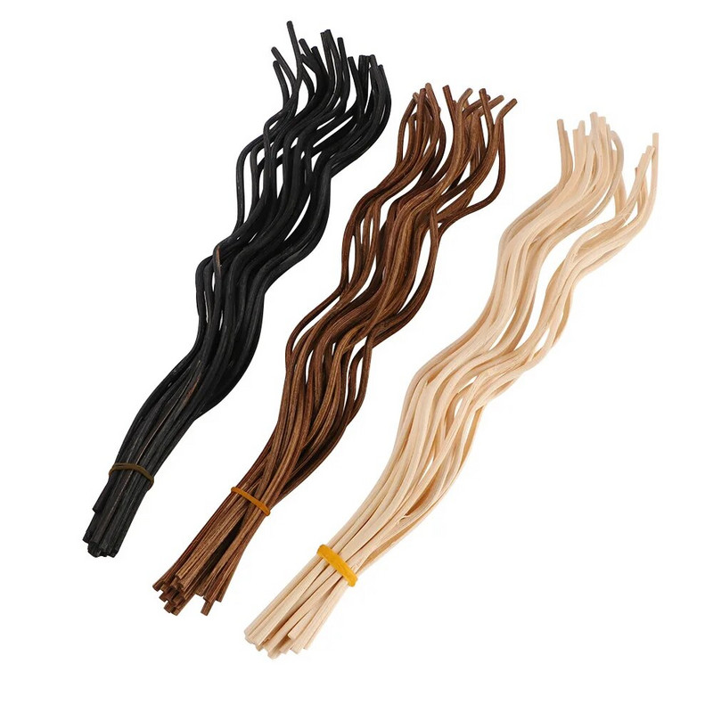 Ароматерапевтични дифузьорни пръчици 20бр. Вълнообразни ратанови тръстикови ароматни дифузери Резервни пълнители Пръчици Освежител за въздух Стая