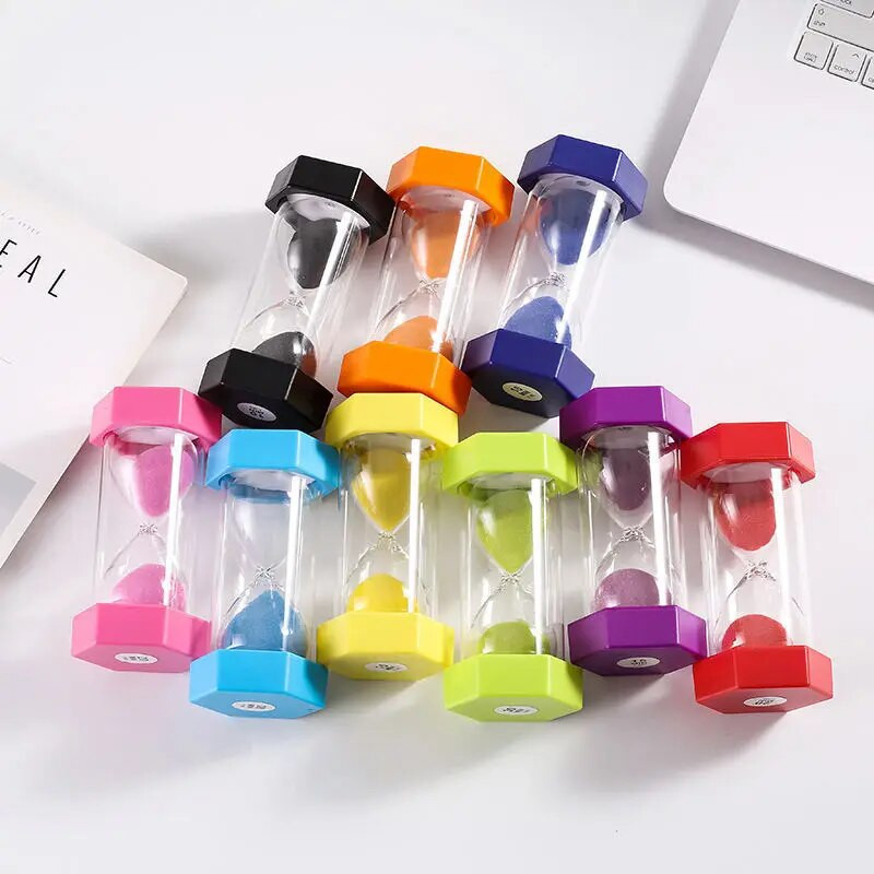 5/10/15/30/45/60 минути Шестоъгълен пясъчен часовник, устойчив на падане, Детски подаръци Учебен таймер Занаятчийски орнаменти Подарък за рожден ден Пясъчен часовник