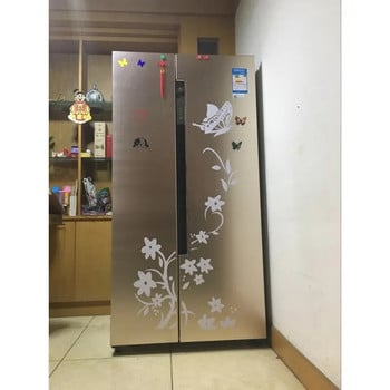 Υψηλής ποιότητας Δημιουργικό Ψυγείο Μαύρο Αυτοκόλλητο Πεταλούδα Αυτοκόλλητα Τοίχου Διακόσμηση σπιτιού Διακόσμηση τοίχου κουζίνας Τοιχογραφία