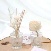 8 ΤΕΜ Λευκό λουλούδι Fireless Fragrance Stick Diffuser Artificial Flowers Rattan Reed Sticks DIY Στολίδια Διακόσμηση σπιτιού