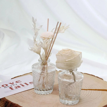 8 ΤΕΜ Λευκό λουλούδι Fireless Fragrance Stick Diffuser Artificial Flowers Rattan Reed Sticks DIY Στολίδια Διακόσμηση σπιτιού
