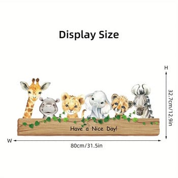 Αυτοκόλλητα τοίχου 1 ΤΕΜ Cartoon Cute Giraffe Tiger Elephant Ζώο αυτοκόλλητα τοίχου αφαιρούμενα για παιδικό δωμάτιο Σαλόνι σπιτιού Διακοσμητικά αυτοκόλλητα τοίχου