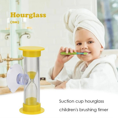 2 Minutes Hourglass Children`s Tooth Brushing Game Timing Suction Cup home Decoration Children`s Toys Cooking Timer