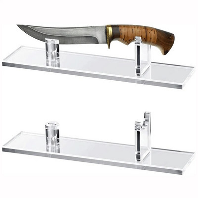 Suport de afișare pentru cuțite din acril cu cadru de susținere Suport pentru cuțite de bucătărie Suport de afișare pentru colecția Saber Accesorii pentru decorarea casei