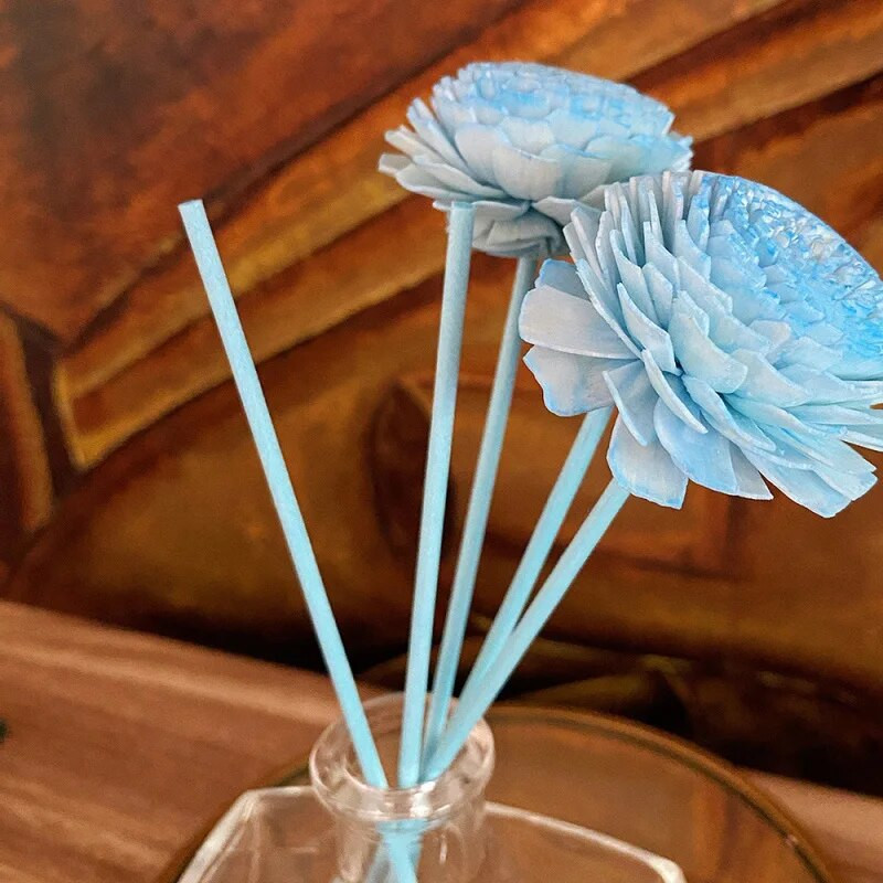2PCS/lot Цветни цветя без аромат на ратанови пръчици Направи си сам Тръстиков дифузер Резервни аксесоари Декорация на домашен хол