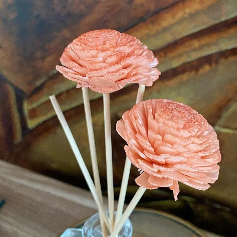 2PCS/lot Цветни цветя без аромат на ратанови пръчици Направи си сам Тръстиков дифузер Резервни аксесоари Декорация на домашен хол