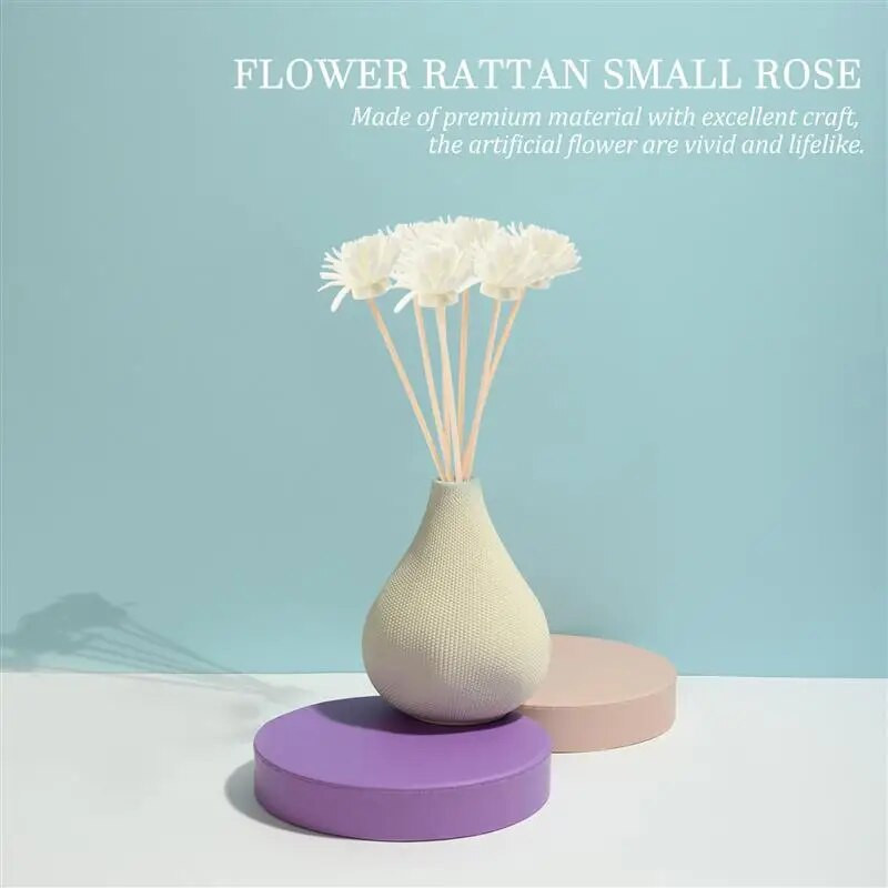 10 бр. Малки ратанови тръстикови пръчици с аромат на хризантеми Ароматно масло Дифузор Натурален аромат Замяна на освежител за въздух