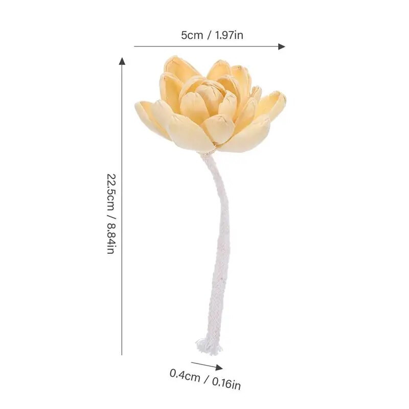 4бр. Дифузор Цветя Естествени ароматерапевтични тръстикови цветя Поставяне Пълнеж Етерично масло Арома Дифузор Стик Въже Аромат за дома