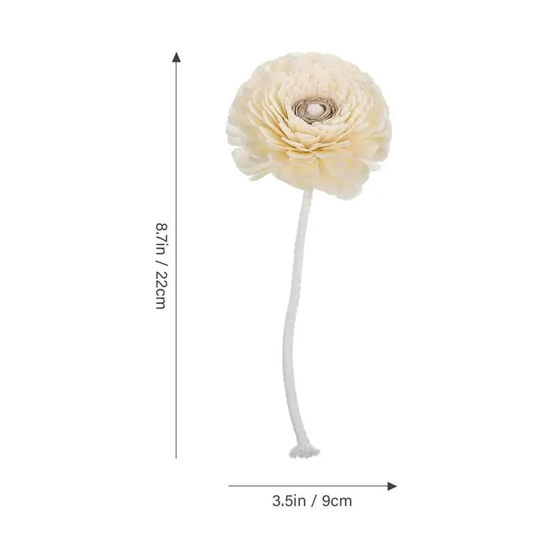 4бр. Дифузор Цветя Естествени ароматерапевтични тръстикови цветя Поставяне Пълнеж Етерично масло Арома Дифузор Стик Въже Аромат за дома