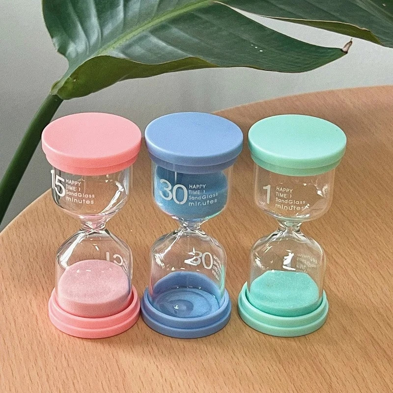Пясъчен часовник 1/3/5/8/10/15/30 минути Пясъчен таймер Пясъчен часовник Настолен орнамент Тоалетна Таймер Деца Детски подарък Декорация на дома