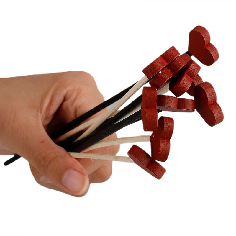 10 бр. Ароматерапевтичен ратанов дифузьор Пръчици Дървени неогнени арома дифузьорни пръчици Баня Всекидневна Ароматен тамян