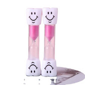 Vaikų dovanų smėlio laikrodis dantų šepetėlio laikmatis 2-3 minutės Gaminimas Besišypsantis veidas Smėlio laikrodis Šepetys smėlio stiklas