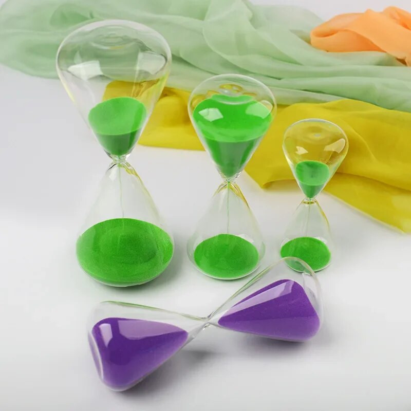 5-30 минути стъклен пясъчен часовник, таймер, цветен коничен настолен пясъчен часовник, декорация на дома, занаяти, подарък за рожден ден за Свети Валентин