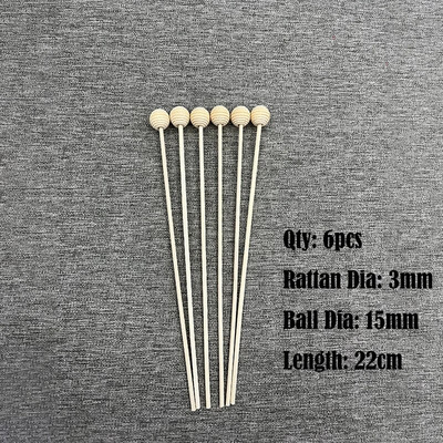 6 tk puidust pallipulgad kodulõhnaõli õli aroomiteraapia hajuti rotangist pulgad Pilliroo hajutipulgad DIY kodukaunistuseks