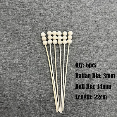 6 tk puidust pallipulgad kodulõhnaõli õli aroomiteraapia hajuti rotangist pulgad Pilliroo hajutipulgad DIY kodukaunistuseks