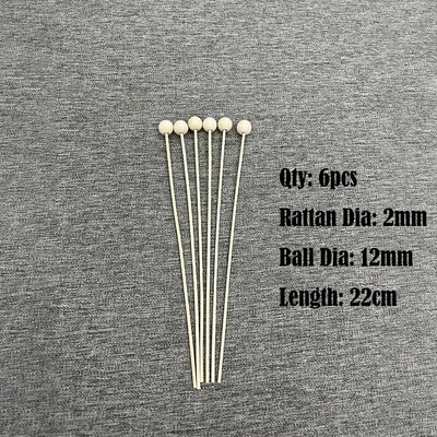 6 tk puidust pallipulgad kodulõhnaõli õli aroomiteraapia hajuti rotangist pulgad Pilliroo hajutipulgad DIY kodukaunistuseks