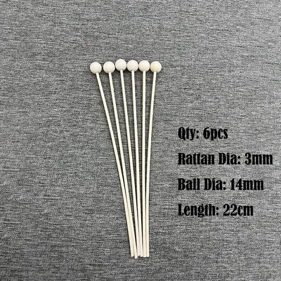 6 tk puidust pallipulgad kodulõhnaõli õli aroomiteraapia hajuti rotangist pulgad Pilliroo hajutipulgad DIY kodukaunistuseks