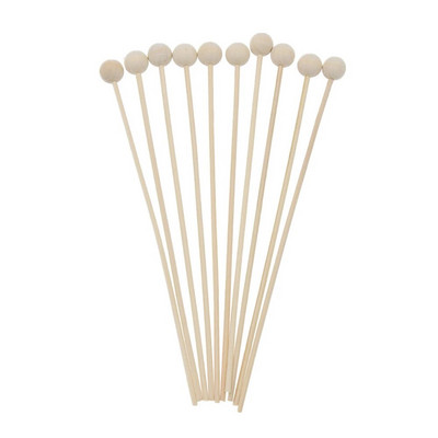 10 ΤΕΜ. Ξύλινη σφαίρα Fireless Aroma Reed Diffuser Sticks Fragrance Diffuser Aromatherapy Rattan Reed Stick DIY Διακόσμηση σπιτιού