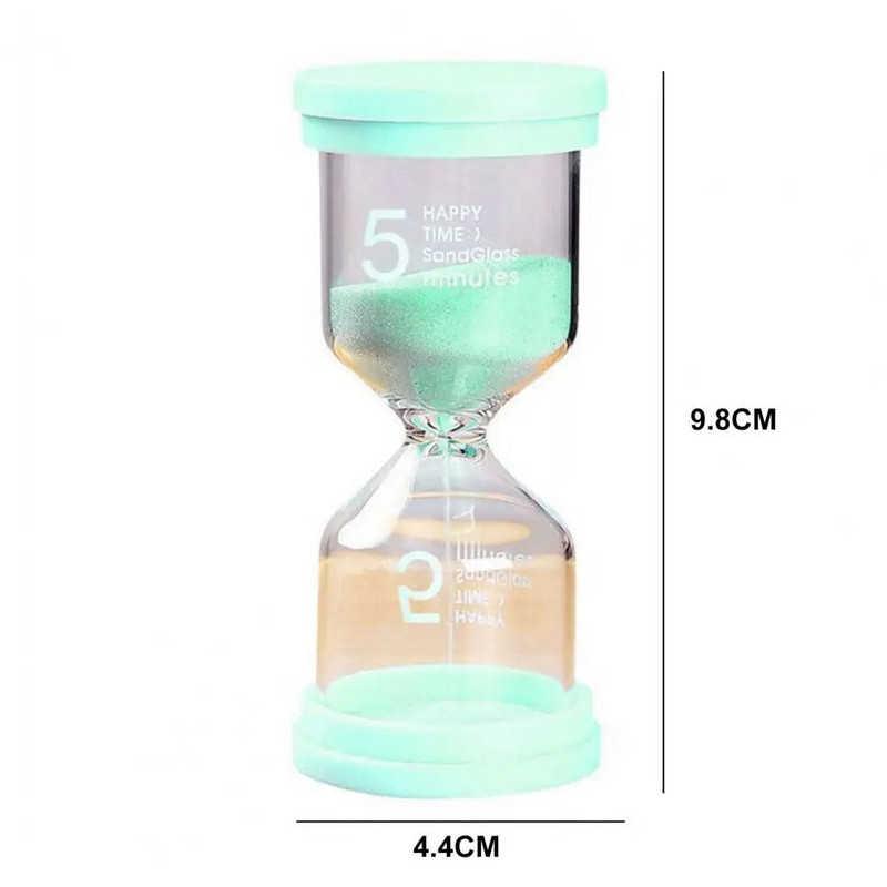 Мини пясъчен часовник Душ Таймер за миене на зъби 5-минутен таймер Пясъчен часовник с вендуза Игри за готвене Цветни пясъчни таймери