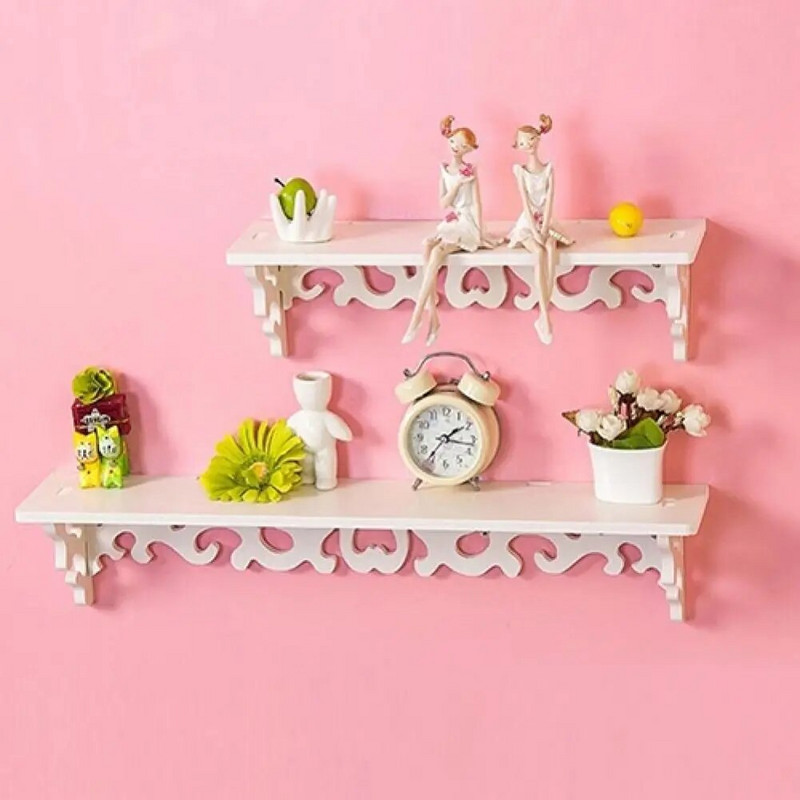 1 бр. Кухи издълбани дървени рафтове Стенен стенен рафт Рафт Бял домашен органайзер Декоративни рафтове Стойка за съхранение Рафт Домашен декор
