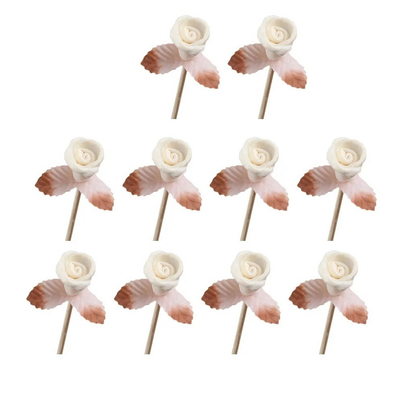 10 kom štapića od trske od ratana Ravni prirodni mirisni difuzor od trske Difuzor za aroma ulja Štapići od ratana s cvijetom ruže Home