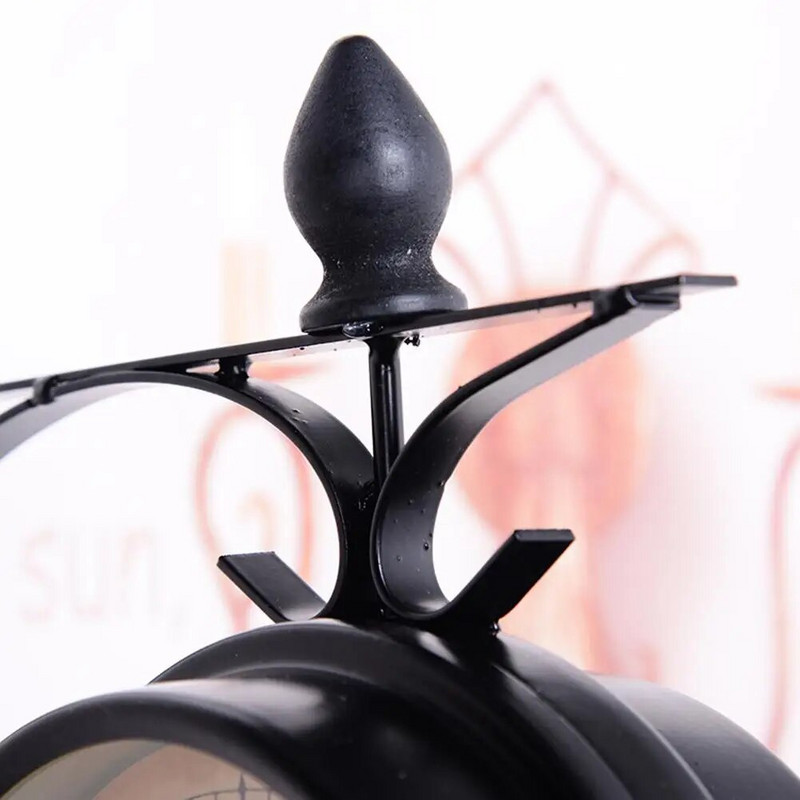 Kućanski dvostrani sat s nosačem Retro horološki ukrasni ukrasi Zidni sat za dnevni boravak Satovi u starinskom stilu