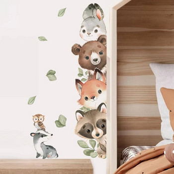 Ζώα του δάσους Θέμα Αρκούδα ελάφι κουνέλι Παιδικά αυτοκόλλητα τοίχου για παιδικό δωμάτιο Διακόσμηση βρεφικού δωματίου Ταπετσαρία ταπετσαρία Αυτοκόλλητα τοίχου Νηπιαγωγείο