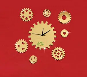 3D Creative DIY διακόσμηση ρολόι ρολόι ακριβείας στροφής καθρέφτης καναπές ρολόι τοίχου ρολόι χαλαζία