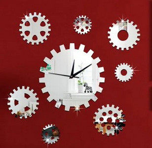 3D Creative DIY διακόσμηση ρολόι ρολόι ακριβείας στροφής καθρέφτης καναπές ρολόι τοίχου ρολόι χαλαζία