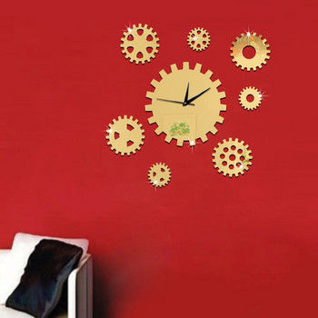 3D Creative DIY διακόσμηση ρολόι ρολόι ακριβείας στροφής καθρέφτης καναπές ρολόι τοίχου ρολόι χαλαζία