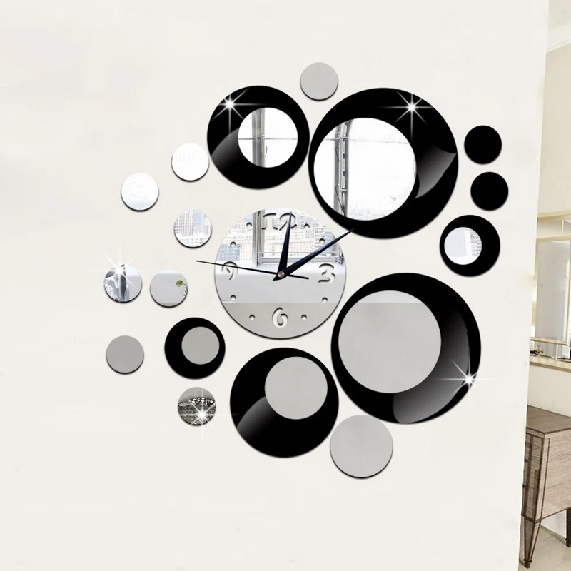 Uus 3D kristallobjektiiviga kolmemõõtmeline DIY kell, seinakell, kristallkuuli kombinatsiooni suurus tasuta kohaletoimetamine