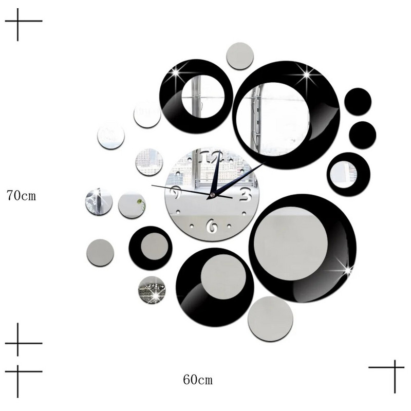 Uus 3D kristallobjektiiviga kolmemõõtmeline DIY kell, seinakell, kristallkuuli kombinatsiooni suurus tasuta kohaletoimetamine