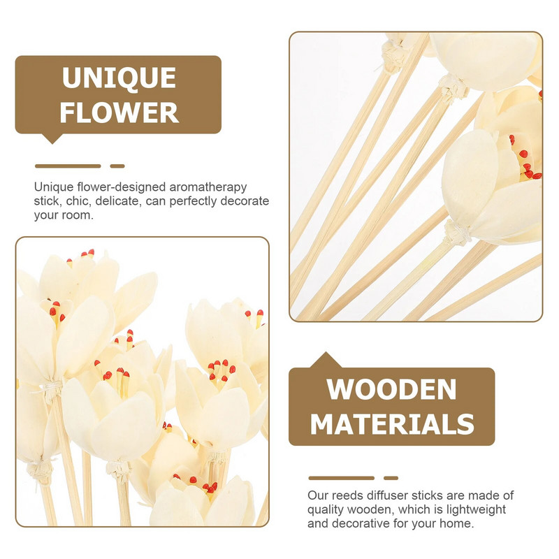 Difuzor od ratana za aromaterapiju Štapići s uljem od trske Difuzori esencijalnog cvijeća Umjetno cvijeće