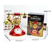 Retro telefonimudel Äratuskell Timekeeper Desktop Ornament A0KF