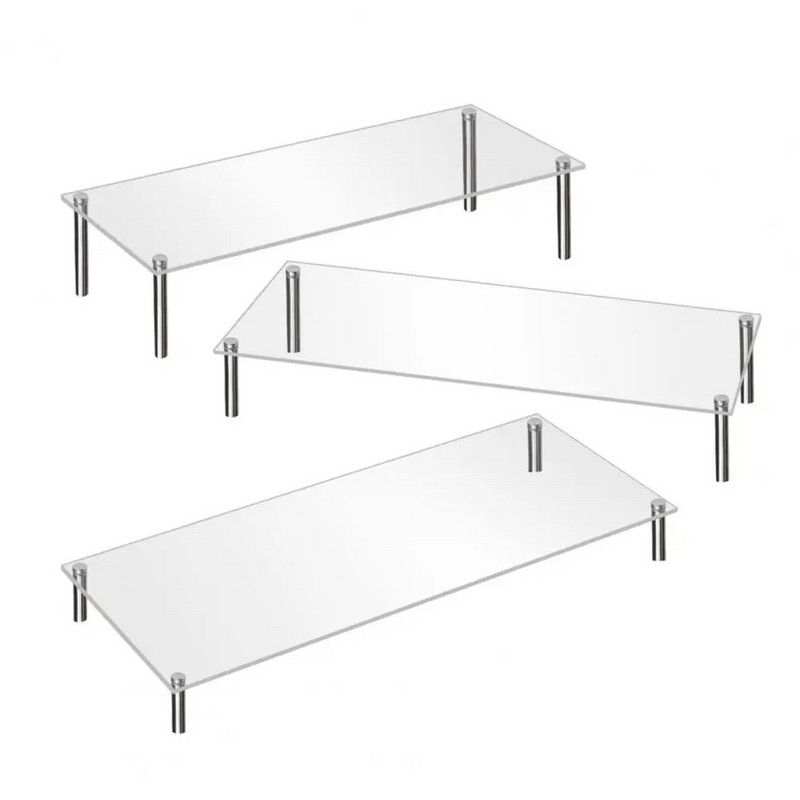 1 комплект стойка за торта за рожден ден Прозрачна акрилна стойка за торта Cupcake Поставка за стойка Парти консумативи