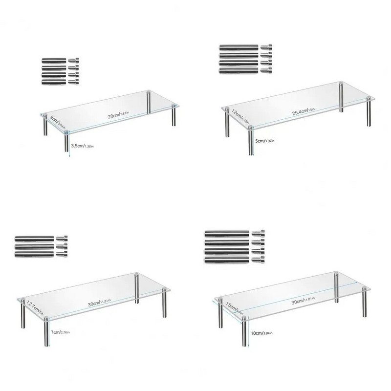 1 комплект стойка за торта за рожден ден Прозрачна акрилна стойка за торта Cupcake Поставка за стойка Парти консумативи