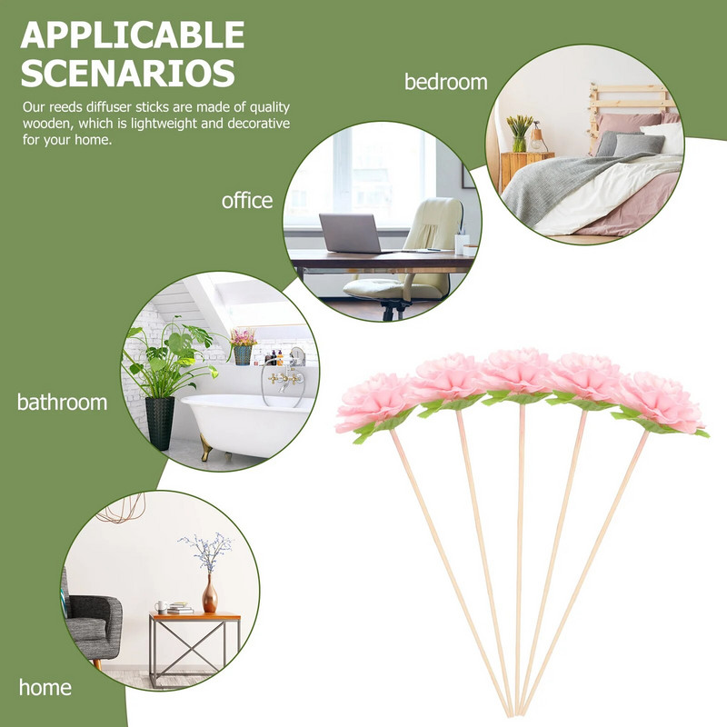 Light House Декорации за Ратан Ароматни пръчици Ароматна бутилка Аксесоар Ароматерапия Сменяем дифузьор Тръстики