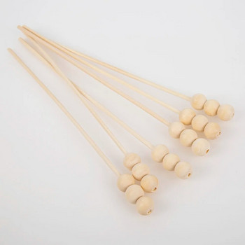 10 τμχ Ξύλινες χάντρες Rattan Sticks Fireless Fragrances Reed Diffuser Stick Επαναχρησιμοποίηση DIY χειροποίητα στολίδια Διακόσμηση σπιτιού