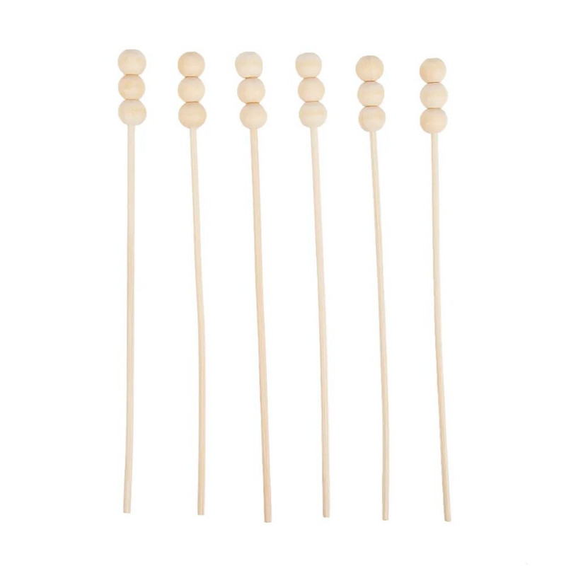 10 бр. Дървени мъниста Ратанови пръчки Без огън Аромати Тръстиков дифузьор Пръчка Повторно използване Направи си сам Ръчно изработени орнаменти Домашен декор