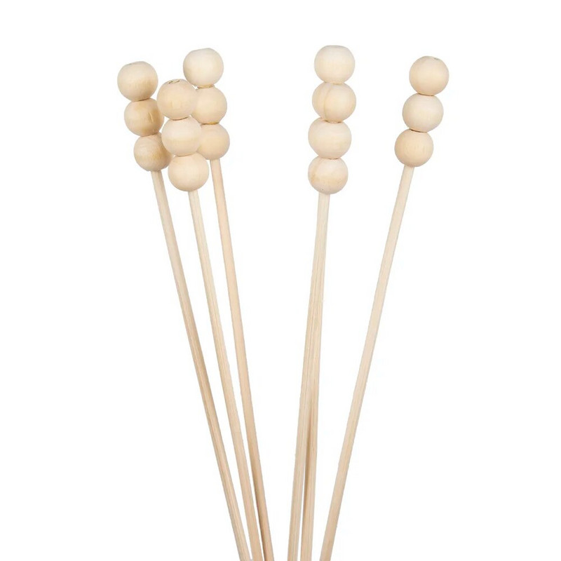 10 бр. Дървени мъниста Ратанови пръчки Без огън Аромати Тръстиков дифузьор Пръчка Повторно използване Направи си сам Ръчно изработени орнаменти Домашен декор