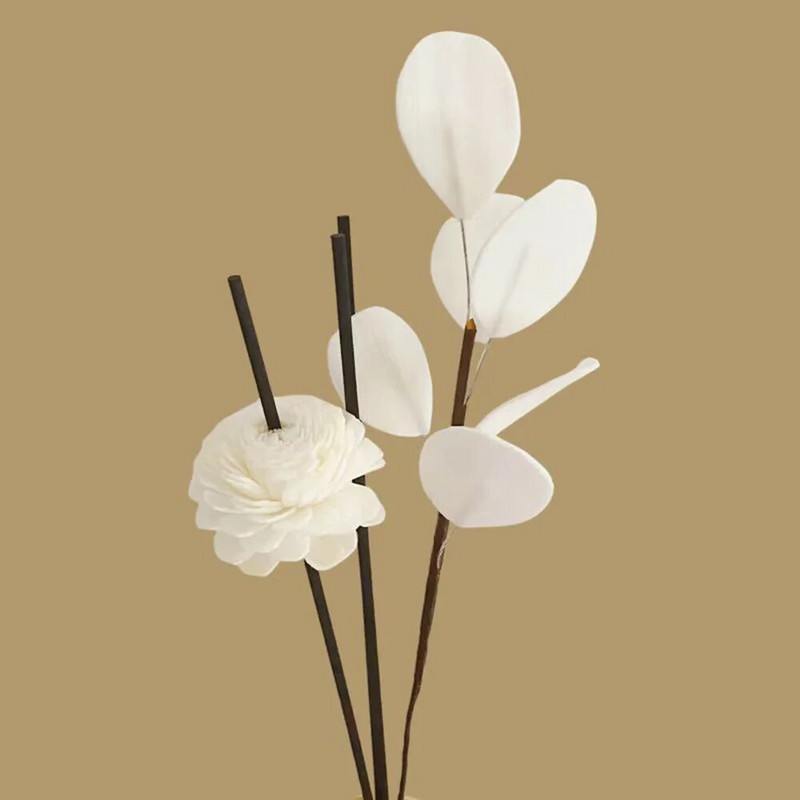 НОВО 1 БР./4 БР. Ароматна пръчица от сребърно ветрило Листа Без огън Ароматерапия Ратанови пръчици Разпръсквател на аромати Направи си домашен декор