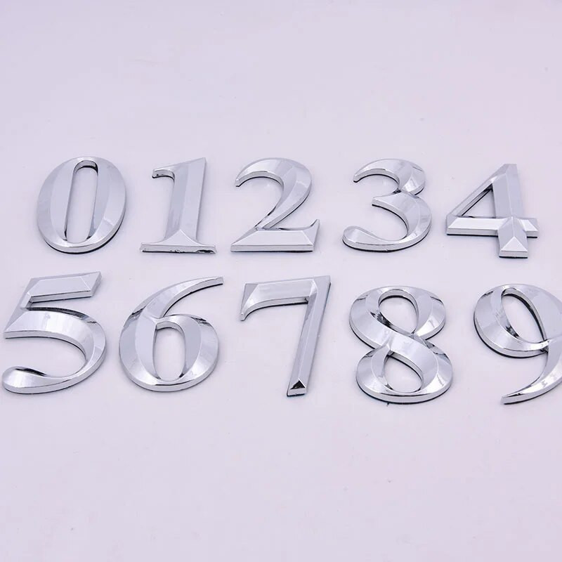 1 vnt. lipnūs 3D numerių lipdukai Kambario namo numerio lentelės ženklas, skirtas namo buto spintelės lentelės pašto dėžutės lauko durų numeriams