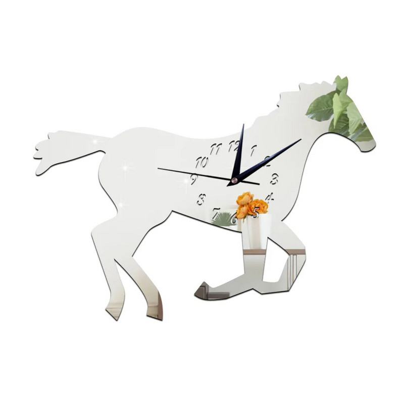 uus 3d vaikne kell Magamistoa seinakell Loominguline elutoa rattav peegelkell kvartskell