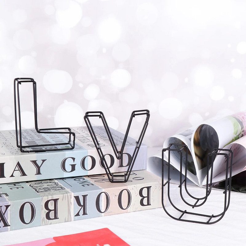 Нов индустриален стил от ковано желязо Табела с табела с азбука Метална куха буква Декорация на дома Кафене Украса Реквизит за снимки Парти доставка