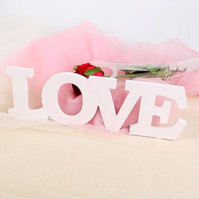 LOVE/LAGH/LIVE Στολίδι σε σχήμα γράμματος Ξύλινες χειροτεχνίες Τραπέζι σπιτιού Διακοσμητικό γαμήλιο πάρτι Δημιουργική διακόσμηση Velantine`s Day Decor