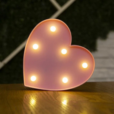 Δημιουργικό DIY Φωτεινό LED Φωτιστικά γράμματα Φωτιστικό Αριθμός Αλφαβήτου για Διακόσμηση πάρτι γενεθλίων του Αγίου Βαλεντίνου για εξοχικό σπίτι γάμου