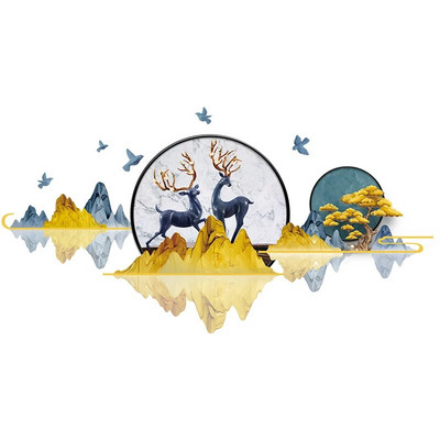 [shijuekongjian] Реки, планини, стикери за стена Направи си сам стенописни стикери за дърво Гинко за всекидневна, спалня, кухня, декорация на дома