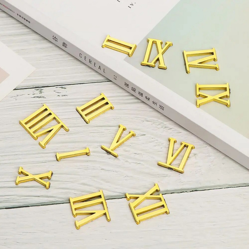 1 комплект Направи си сам инструменти за ремонт Цифрово възстановяване на римски цифри Часовник Цифри Аксесоари Арабски номер Части от кварцов часовник