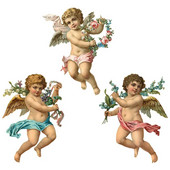 Three Ratels QCF51 Classic European Angel ελαιογραφία αυτοκόλλητο ποιότητας αντίκες παλαιά χαλκομανία τέχνης για διακόσμηση σπιτιού