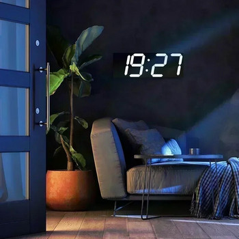 Ψηφιακό Ρολόι τοίχου Επιτραπέζιο Ρολόι Ηλεκτρονικό Ξυπνητήρι Μοντέρνα Διακόσμηση σπιτιού Διακόσμηση για Διακόσμηση σπιτιού κρεβατοκάμαρας Εσωτερικό Τραπέζι Led